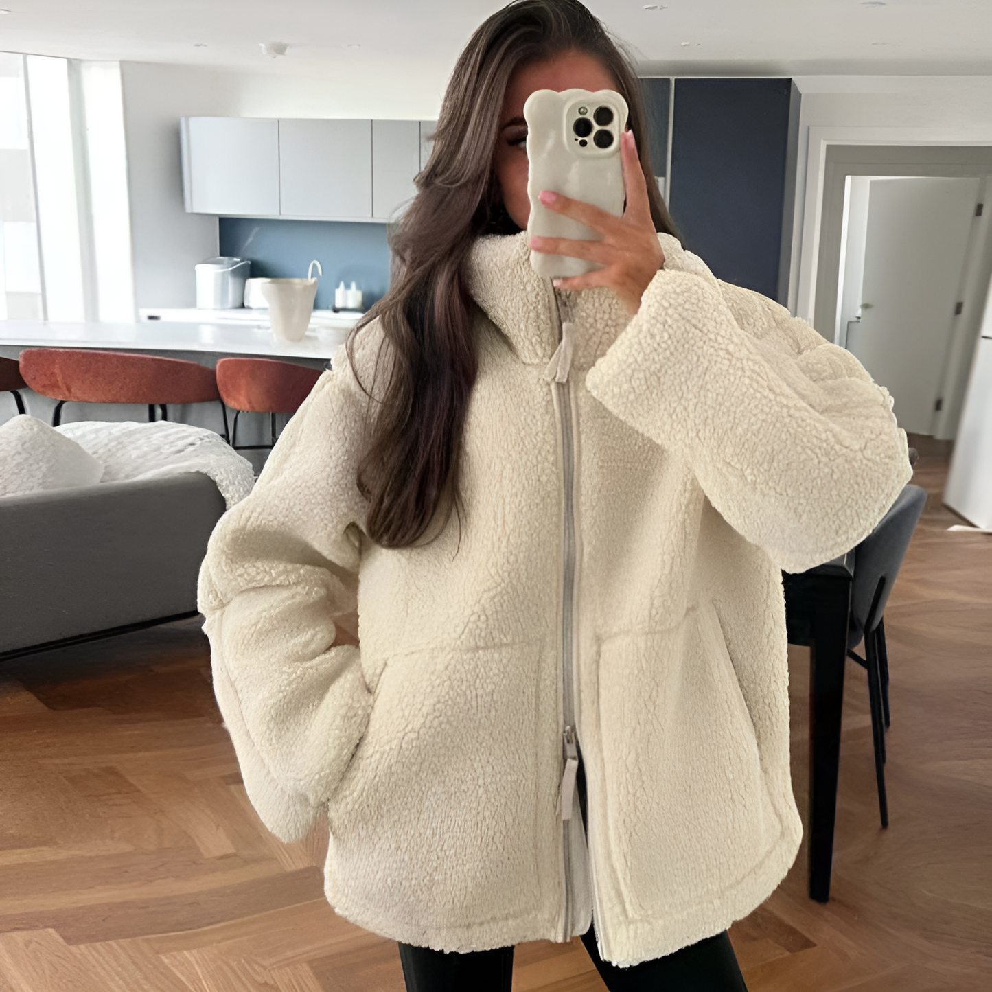 Carolina | Veste en polaire Teddy